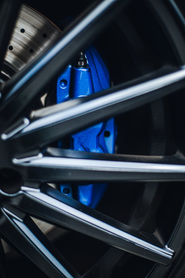 blue pads wheel car
