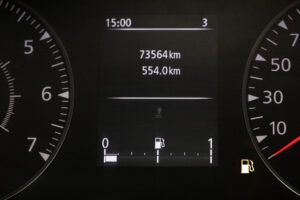 close up fuel level gauge vehicle 1