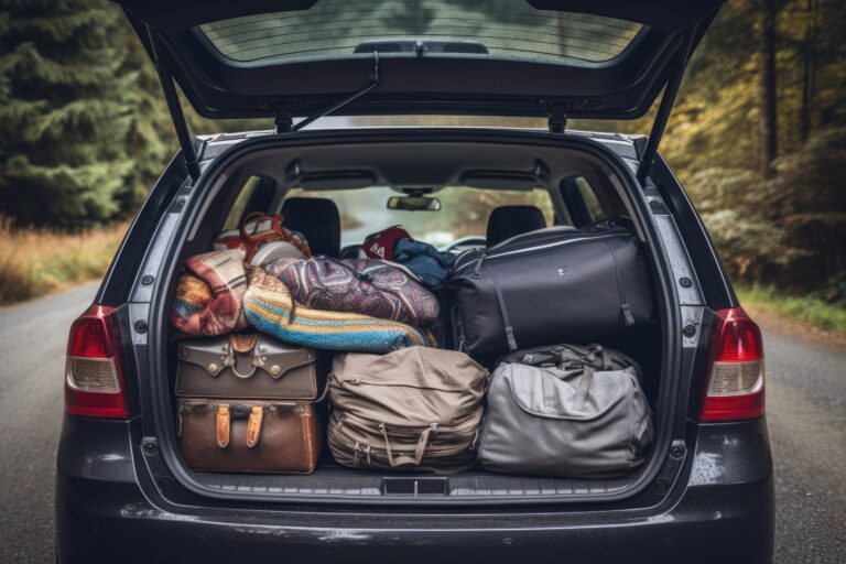 Como transformar o seu bagageiro manual em automático facilmente 3 close up packed car traveling