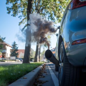 waste smoke crisis urban air pollution from car diesel exhaust road