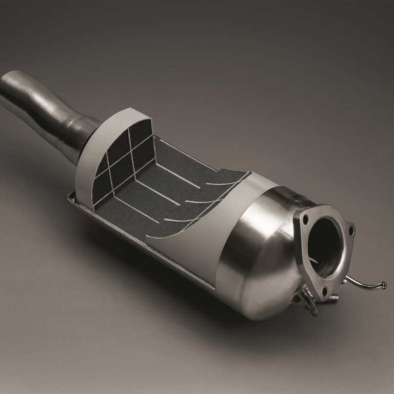 Importância do filtro de partículas na redução de poluentes 9 Filtro de partículas carro instalado no sistema de escape.