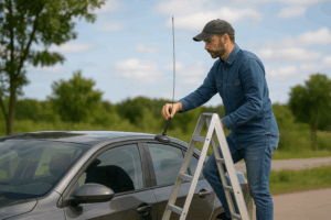 Erros comuns de condutores em escadas de acesso a carros 1 Erro de condutor em escadas colocando coisas de forma insegura