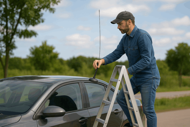 Erros comuns de condutores em escadas de acesso a carros 23 Erro de condutor em escadas colocando coisas de forma insegura