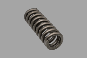 Mola de camião em oficina durante inspeção e diagnóstico.