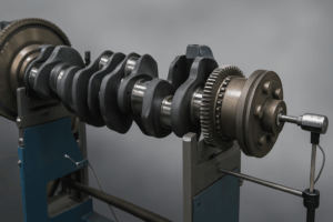 Ilustración técnica sobre el análisis de costes del cigüeñal en reparaciones de motor, mostrando despiece, tiempos de mano de obra y factores que influyen en la rentabilidad.