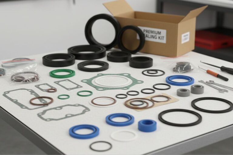 Reducción de Costes Ocultos: Optimización en la Compra de Kits de Sellado 9 Taller gestionando la compra de kits de sellado para reducir costes ocultos y optimizar el inventario.