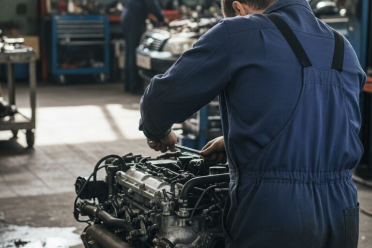 Problèmes de distribution connus: Comment en faire un argument de vente 8 Mécanicien analysant un système de distribution pour identifier des problèmes connus sur un moteur.