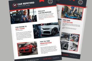 Profesional del taller enviando correos electrónicos a clientes para reactivar citas y servicios.