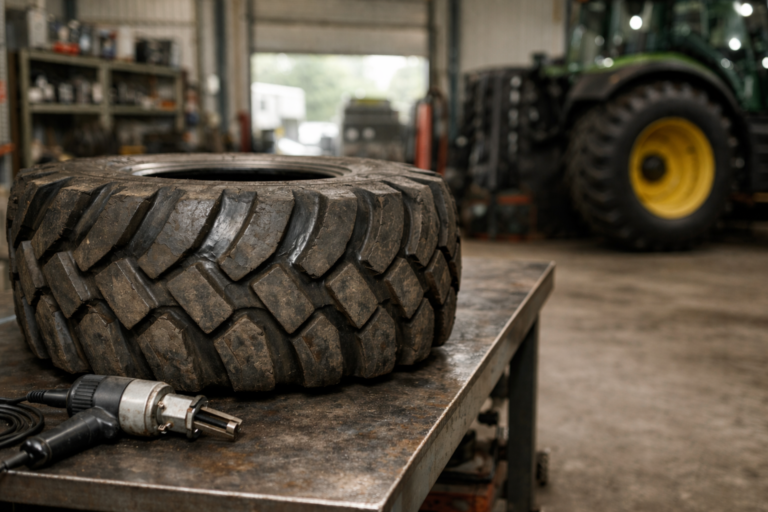 Regrooving e inspección de neumáticos en taller