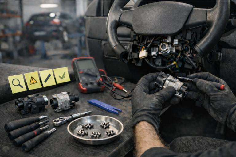 Comutador de Ignição: Sinais de avaria e guia de substituição em 5 passos