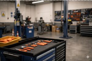 Trabajo seguro en taller con vehículos híbridos y eléctricos