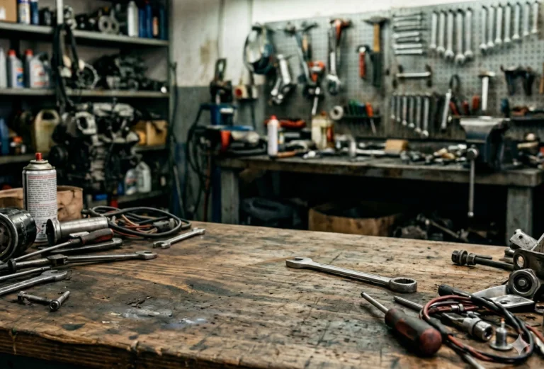 Professionnel du secteur automobile préparant une stratégie publicitaire locale sur ordinateur pour promouvoir un garage à travers le digital et les médias de proximité.