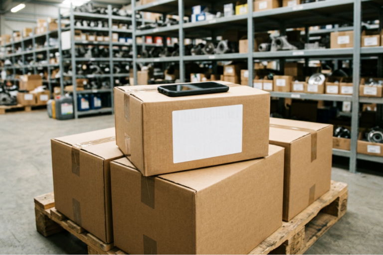 Profissional a planear uma estratégia de marketing digital para aumentar a venda de peças online através de canais digitais.