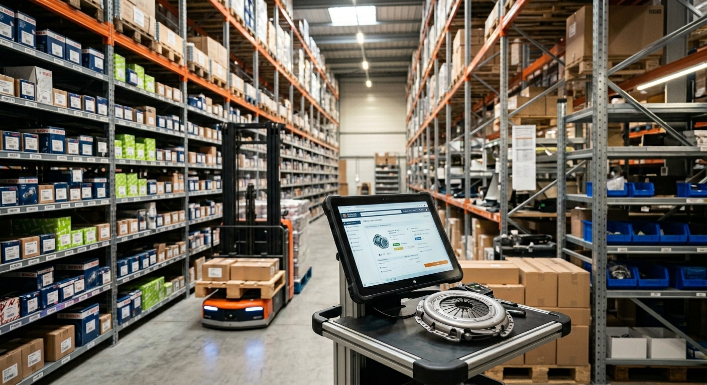 Scan pièce détachée entrepôt distribution automobile B2B