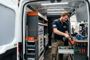 Marchepied pour véhicule utilitaire léger inspecté en atelier professionnel