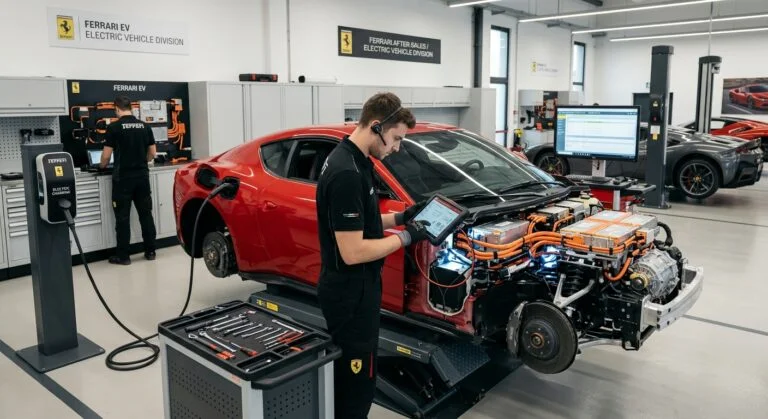 Ferrari électrique : ce que le lancement de la première Ferrari 100 % électrique signifie pour la filière après-vente