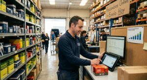 Albarán de entrega en almacén de recambios de automoción