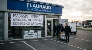 Opérateur logistique préparant l'expédition de pièces automobiles