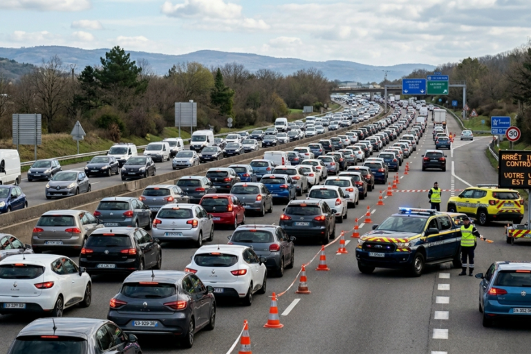 Main avec presse-papiers de contrôle technique sur capot de voiture dans un centre de contrôle